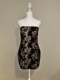 Black Lace strapless mini dress