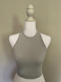 Zenana ribbed crop tank top