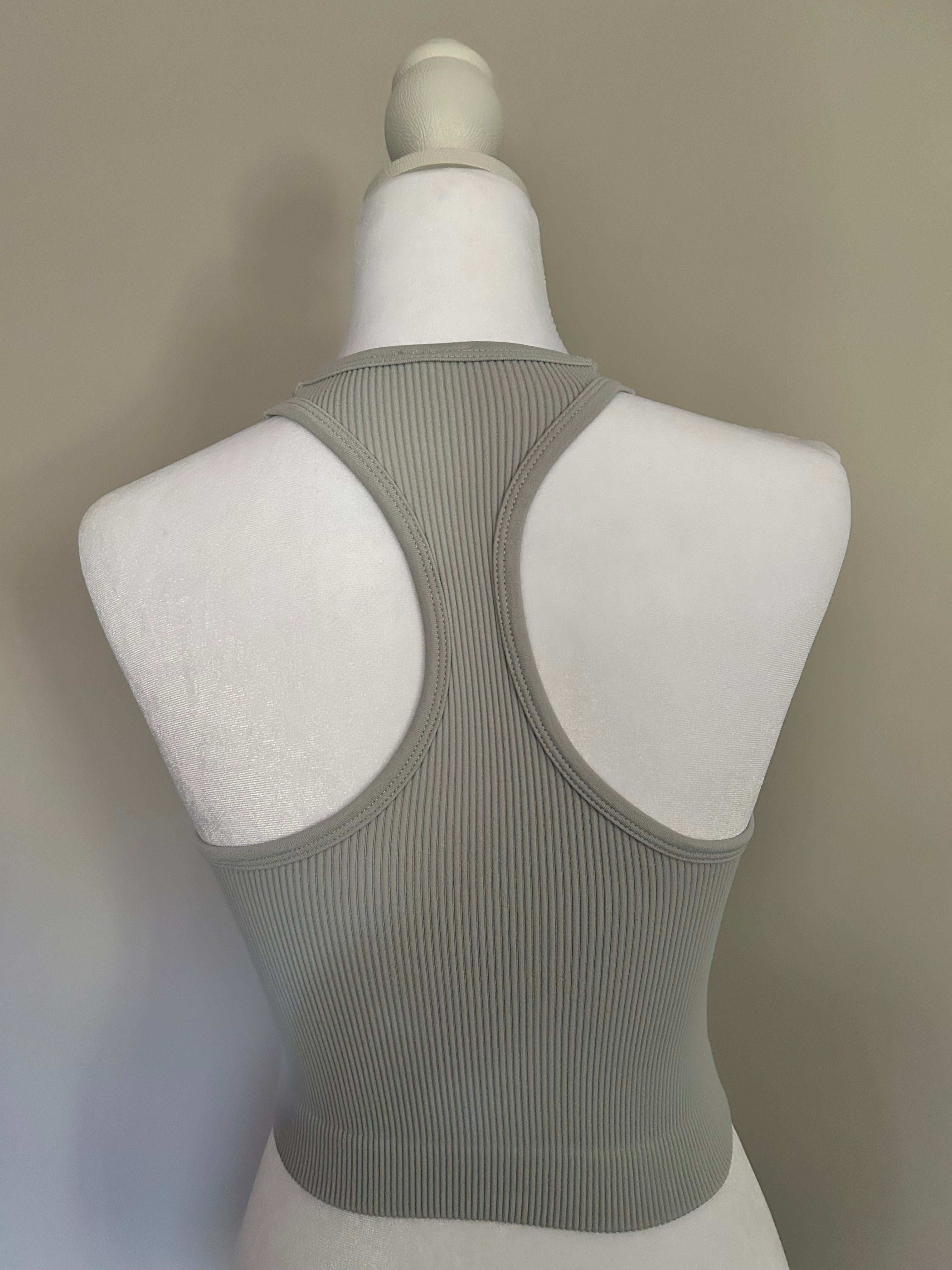 Zenana ribbed crop tank top
