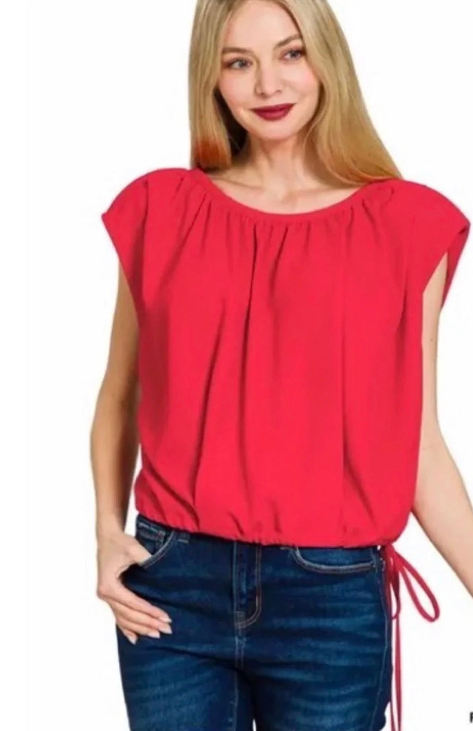 Zenana Ruby Cap Sleeve Top