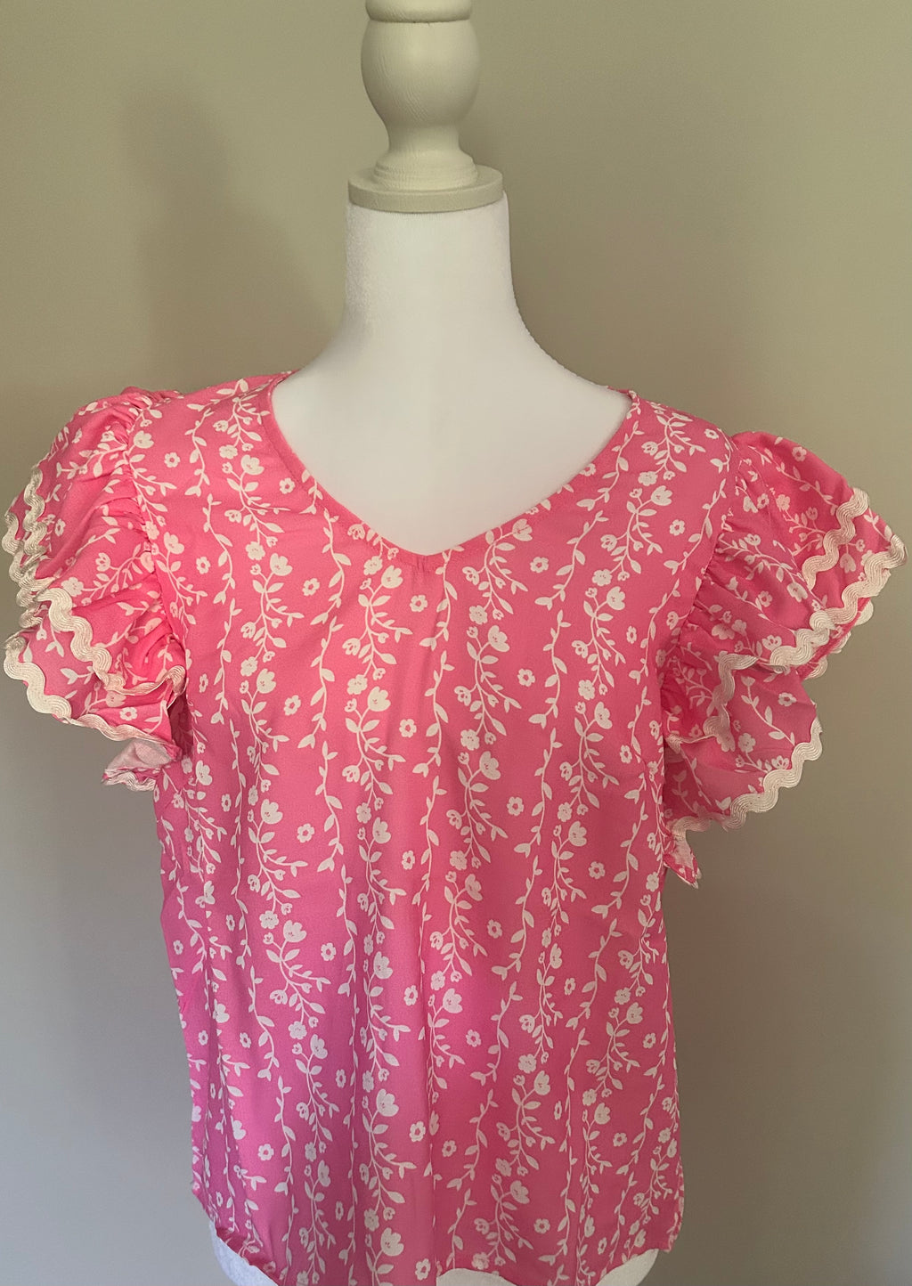 Pretty in Pink flower blouse